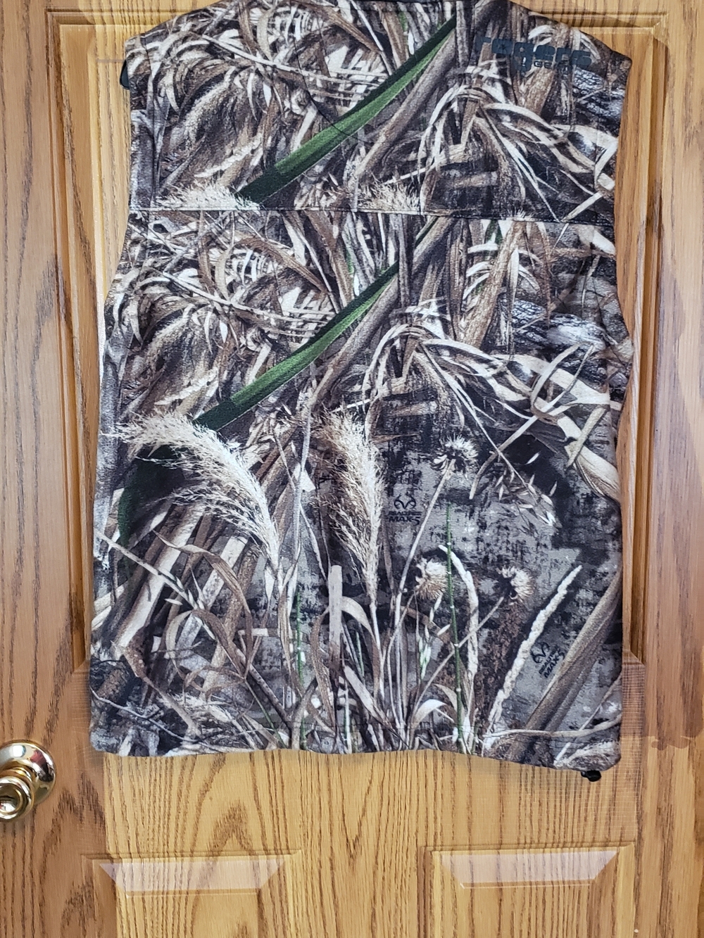 Source Unknown Brown & Green Camouflage Fleece Vest. Small. Outdoor Wear. - Picture 4 of 5